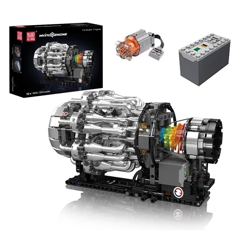 Model Kit Engine - Mold King 10216 Turbojet เครื่องยนต์อิฐ-1214PCS DIY