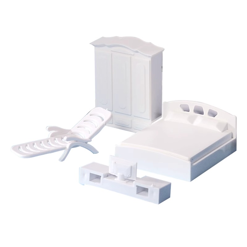 Model Kit Fantasy - ชุดโมเดลเฟอร์นิเจอร์จิ๋วขนาด 1:50 - ชุดบ้านตุ๊กตาสมจริงพร้อมโต๊ะ เก้าอี้ โซฟา